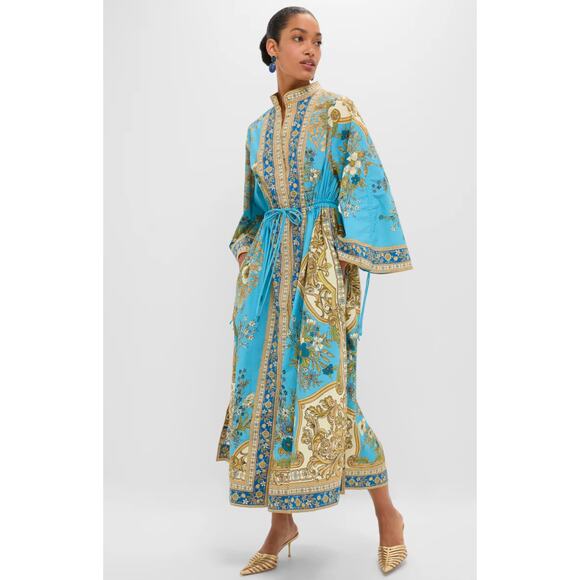 Alemais Blue Cassie Pool Midi Dress US 2 - Picture 2 of 14